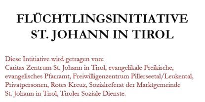 Flüchtlingsinitiative St. Johann i.T.